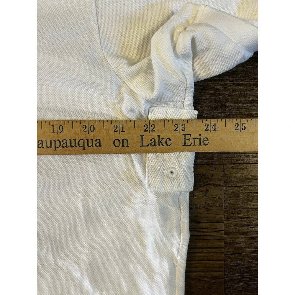 Men's Polo Ralph Lauren Shirt Big Pony Marine Supply 1967 Crest White Sz XL C21